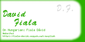 david fiala business card